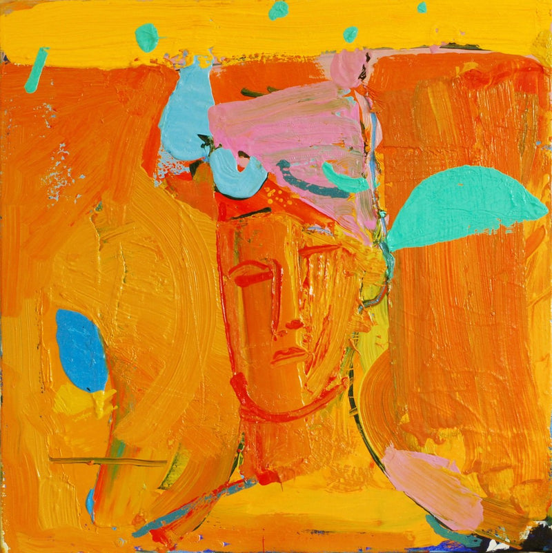 Madame Matisse's Hat (Self Portrait) - 50 x 50cms